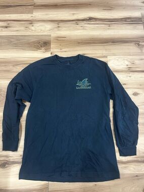 Landshark Myrtle Beach | Men's Long Sleeve Navy Graphic Tee